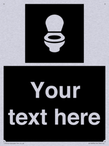 Custom information: black panel wc toilet